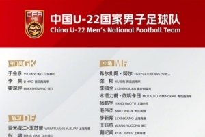 天天盈球 官网-中国U-22国家男子足球队参赛名单出炉！王珏栋、蒯纪闻领衔！